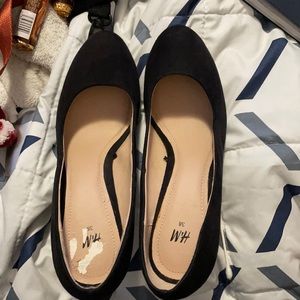 Black suede 4in heels